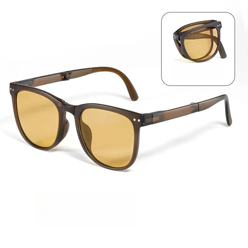 Foldable Sunglasses Square Frame for Men Women Folding Driving Eyewear Sun Glasses Outdoor Sunglasses