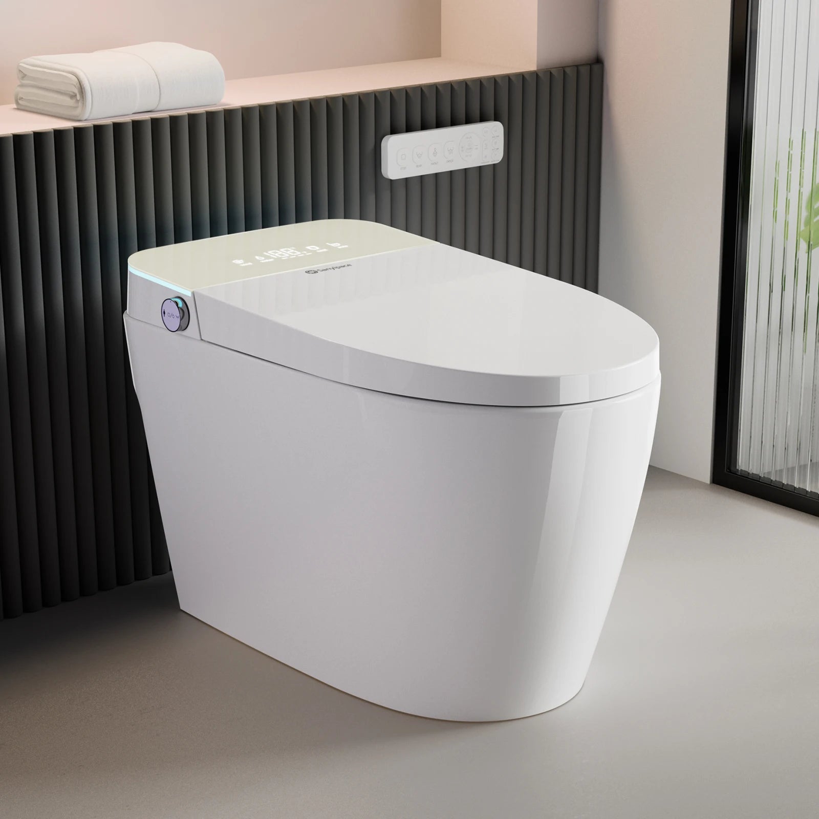 New Japanese Style Smart Toilet with Bidet for Home For Modern Bathroom Integrated Toilet Warm Wash Cleaning Intelligent Toilets