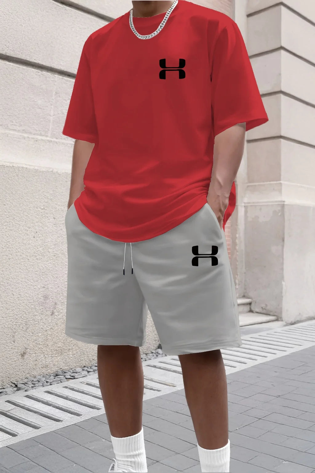 2026 New Men's Sportswear Short Sleeved T-shirt and Sports Shorts Summer Casual Jogging Pants Set Men's Two-piece Set