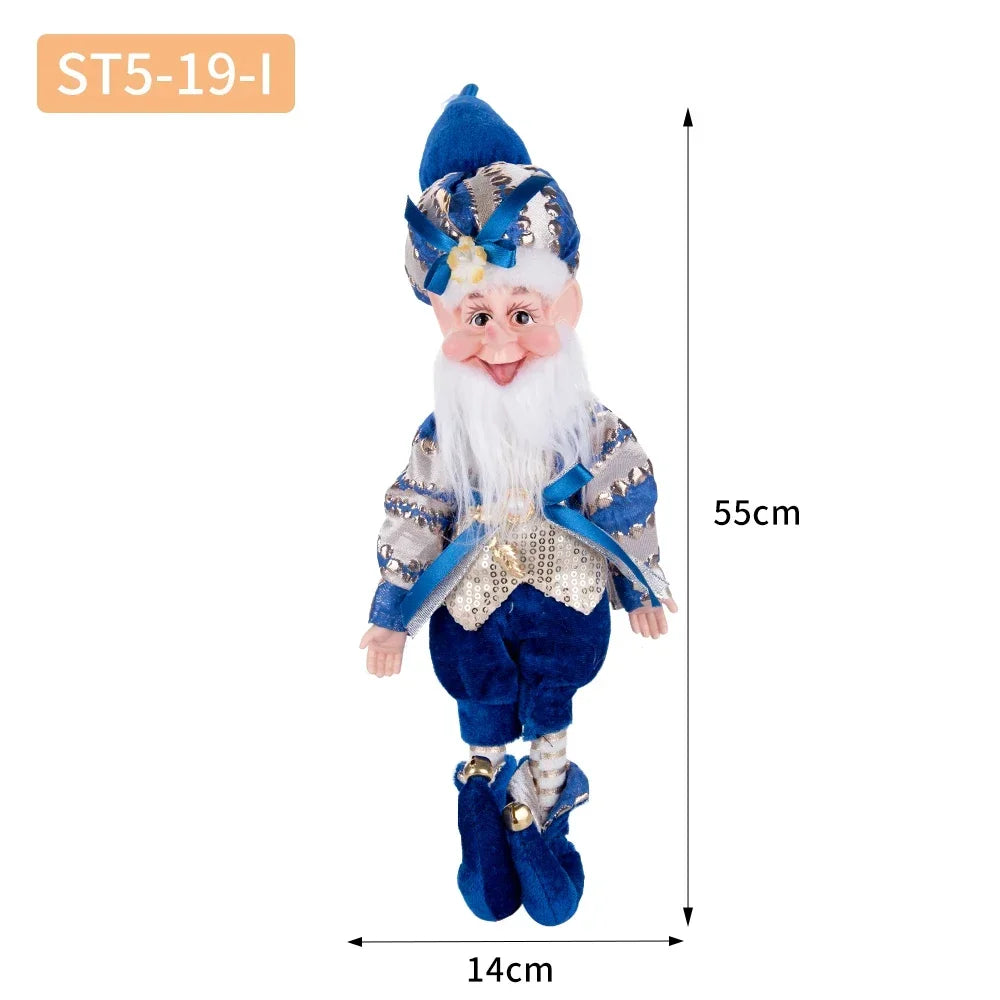 Christmas Decoration Santa Claus Statue Standing Elf Doll Decoration Christmas Tree Pendant Home Merry Christmas New Year Gift