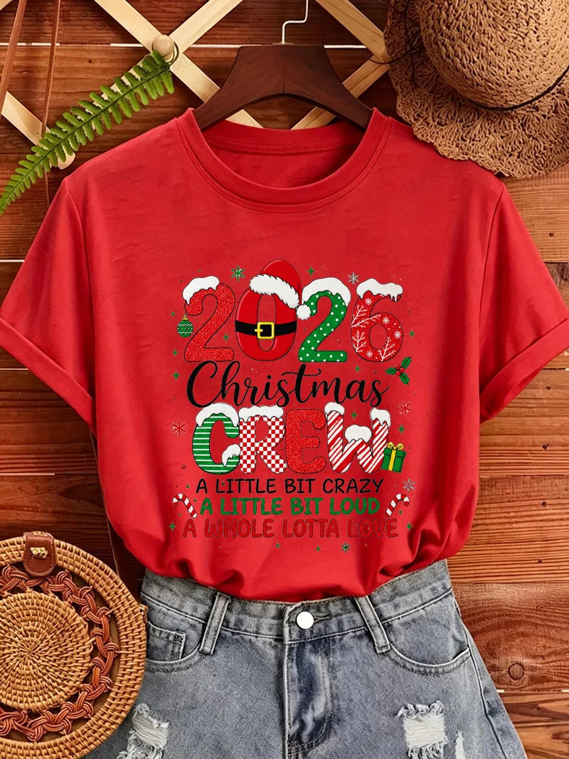 2026 Family Christmas Crew Matching T‑Shirt Making Memories Together Funny Xmas Graphic Tee Family Holiday Party Gift Tops