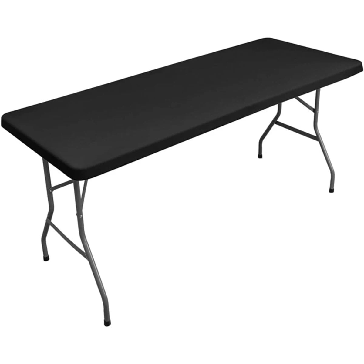 1Pc 4ft 6ft Spandex Table Cover, Waterproof Stretchy Fabric Table Top Cover, Washable Elastic Universal Rectangle Tablecloth