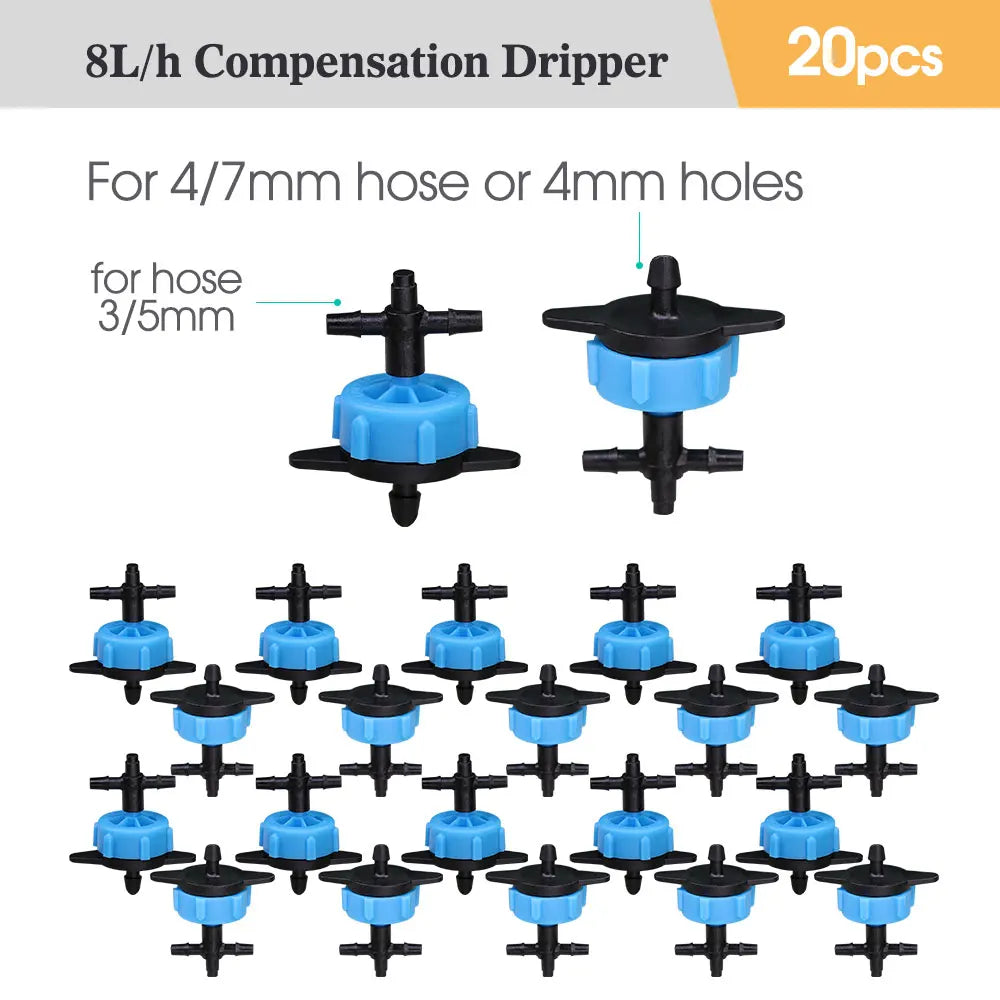2L 4L 8L Dripper Irrigation 3/5mm Hose 2/4-Way Connector Water Splitter Emitter Drip Arrow Micro Drip System Garden Accesorries