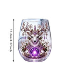 Drinking Glass 2D Print Christmas Wine Glass Snowman Santa Claus Christmas Art Cup Tree Reindeer Clear Stemless Glass Gifts