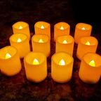 1-24Pcs Flameless LED Pillar Candle Lights Battery Operated Flicker Flame Candle Warm Light for Wedding Christmas Party Decor