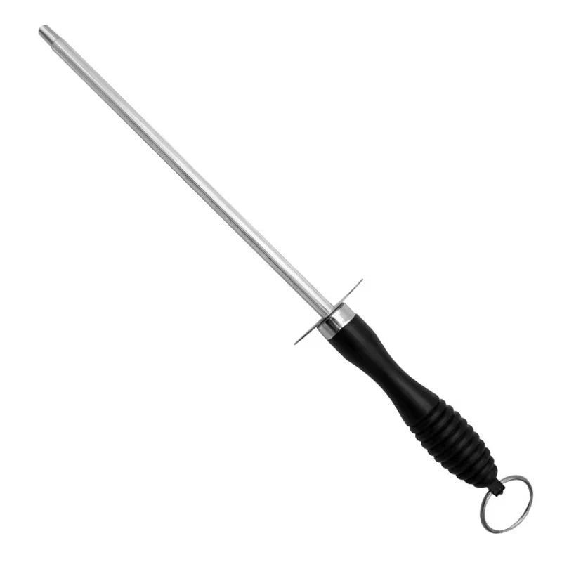 Kitchen Tool Carbon Steel Knife Sharpening Steel,Knife Sharpener With Hanging Holes (10 Inches)