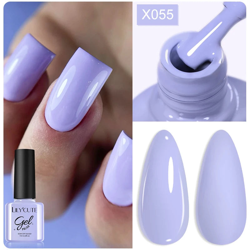 LILYCUTE 7ml Fruit Grape Purple Cat Magnetic Gel Nail Polish Vernis Semi Permanent Soak Off Colorful Gel Polish Nails Supplies