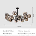 Modern Living Room Glass Ball Chandelier, Ceiling, Dining Room Led Light, Room Decoration, Indoor Lighting, Hanging Chandelier