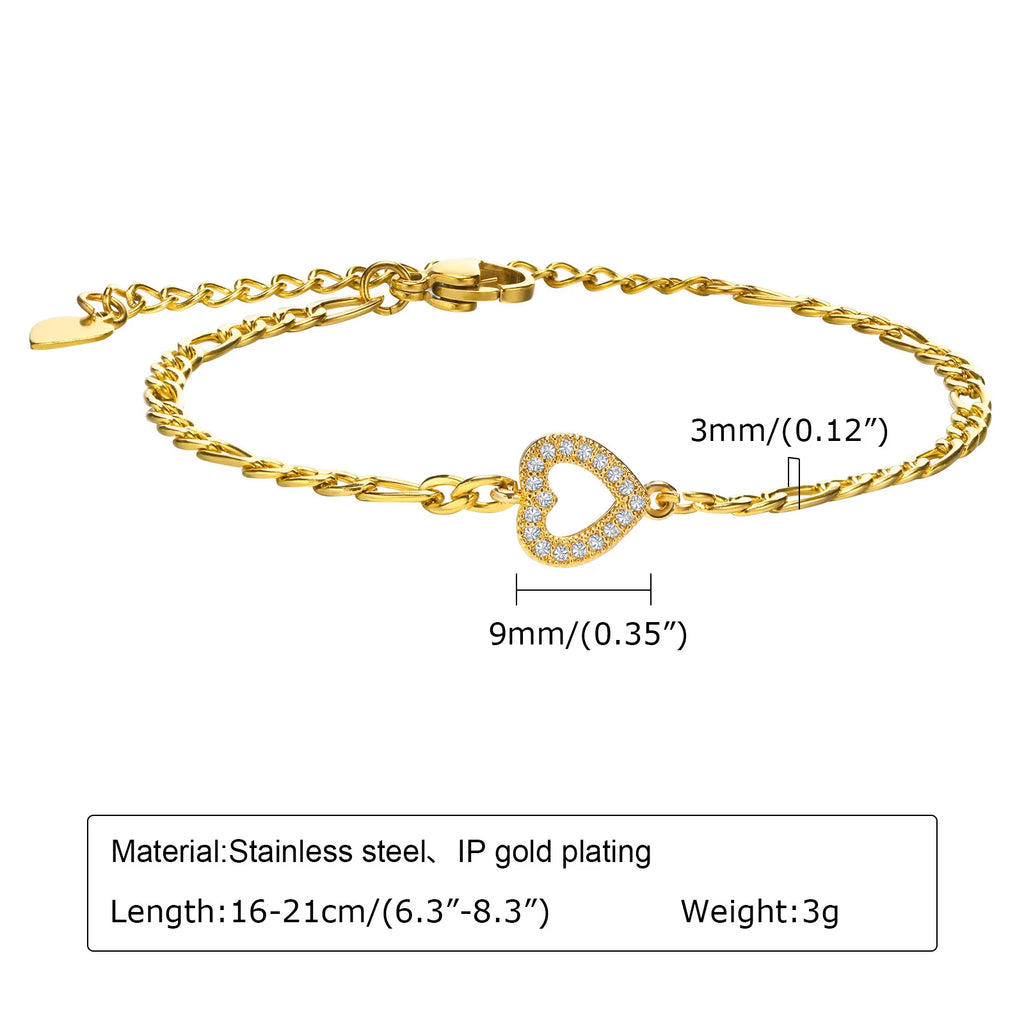 Bracelets For Women Stainless Steel Jewelry  Couple Friends Bangle Wedding Birthday Party Mom Girlfriend Valentine's Day Gift