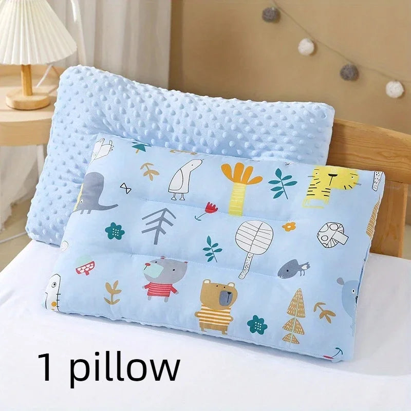 Comfort Reversible Pillow Cushion Cartoon‑Style Four‑Season Universal Pillow Insert Soft Cushion for Daily Rest & Relaxation
