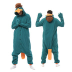 Favofans Adult Halloween Onesie Cartoon  Green Duck Pajamas For Women Men Animal Kigurumi Pyjamas Homewear Cosplay Party Costume