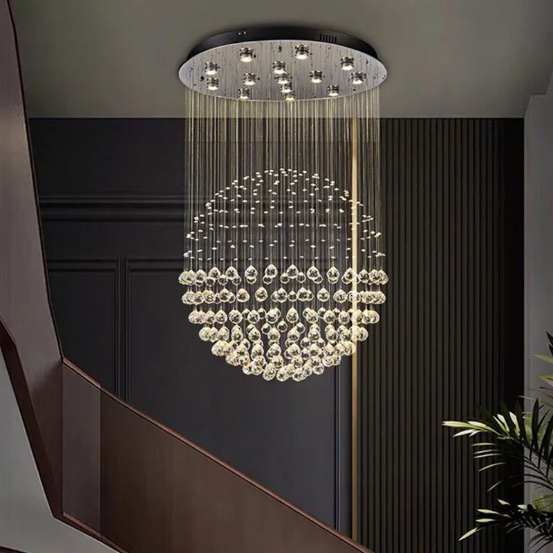Luxury Crystal Chandeliers Living Room Lights Żyrandol Hanging Ceiling Lamp Pendant Light Home Decor Lighting Lamps Lustre Led