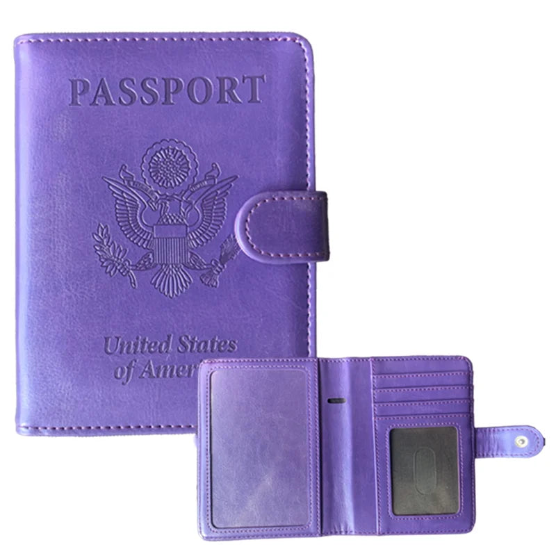 Passport Holder Cover Case RFID Blocking Travel Wallets Card Case for Women Men