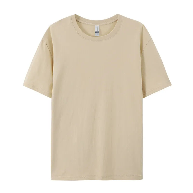 Free printing 180Gsm 100% Cotton Short Sleeve Tops Tee  Custom Order Choice Yourself Unisex O-Neck Men T-Shirt Plus Size S-6XL