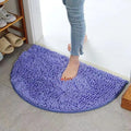 Semicircular Pet Mat Non Slip Water Absorbent Chenille Bath Mat Floor Carpet Shower Rug