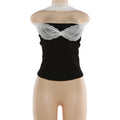 Strapless Backless Sexy Y2K Lace Crop Top Corset Women Summer Party Club Halter Sleeveless Skinny Tank Tops Beach Vacation Gift