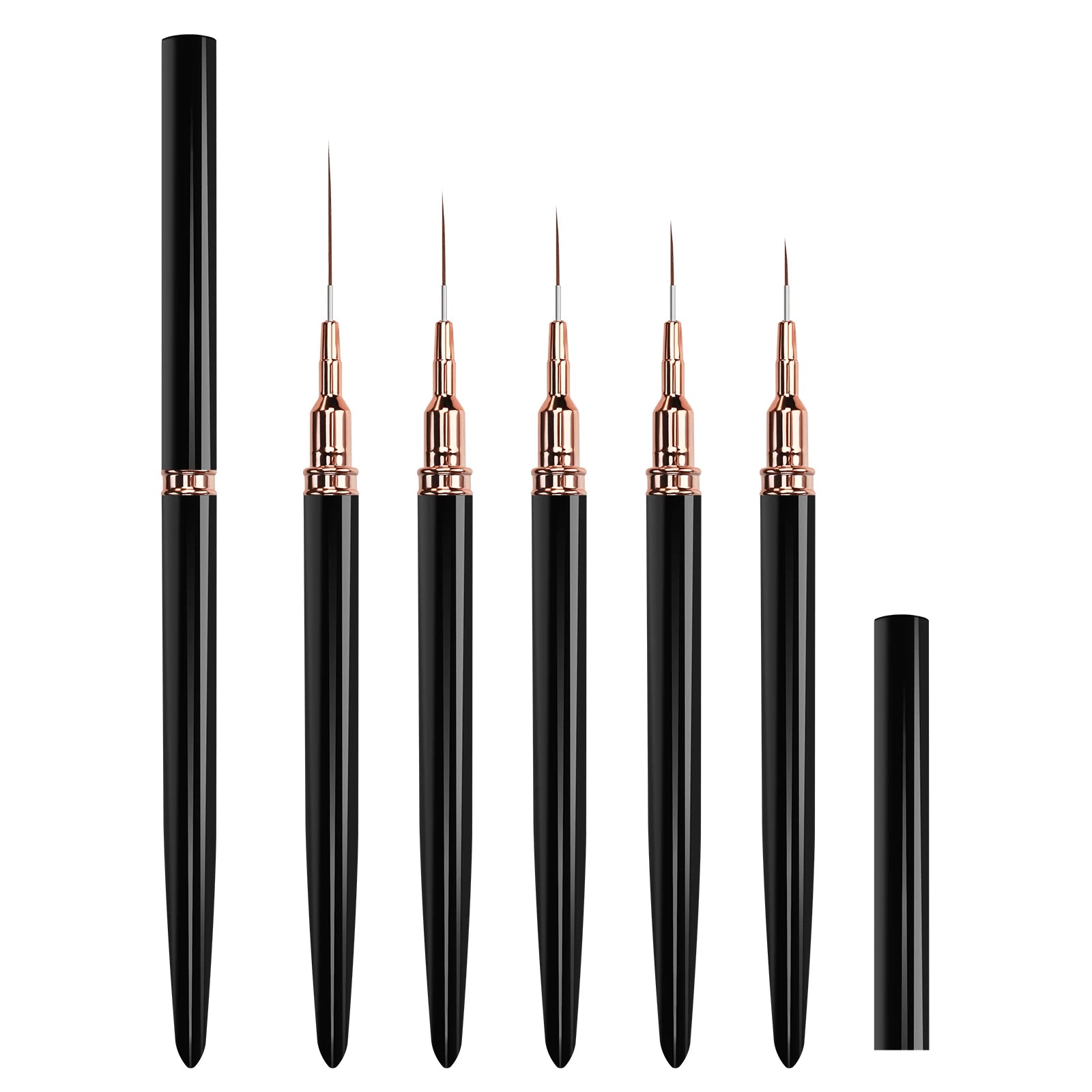 5pcs Professional Nail Art Liners Striping Brushes Tool Ultra-thin Line Detail Drawing Painting Brushes Manicure Pen Tools