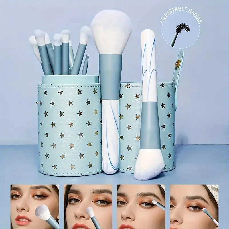 12pcs Professional Makeup Brush Set Premium Synthetic Foundation Concealer Powder Eyeshadow Blush Brushes Hygienic Beauty Tools