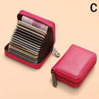 Card Holder PU Credit Card Wallet With Zipper Coin Pocket Slim Credit Card Case Business Bank Credit Card Bag Male Coin Pouch