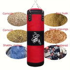 Punch Sandbag Durable Boxing Heavy Punch Bag With Metal Chain Hook Carabiner Fitness Training Hook Kick Fight Karate Taekwondo