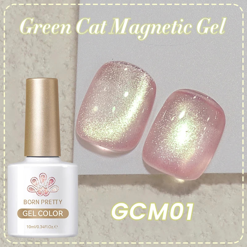 BORN PRETTY 10ml Cat Magnetic Gel Sparkling Semi Permanent Soak Off Manicure UV Gel Nail Art Varnish Autumn Winter Gel Nails