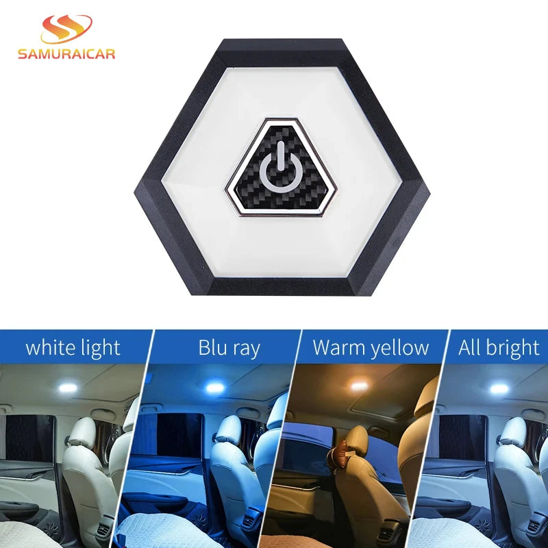 Wireless Led Usb Car Interior Ceiling Dome Light Reading USB Charging Roof Magnet Lamp Touch Type Night Light Trunk Rechargeable
