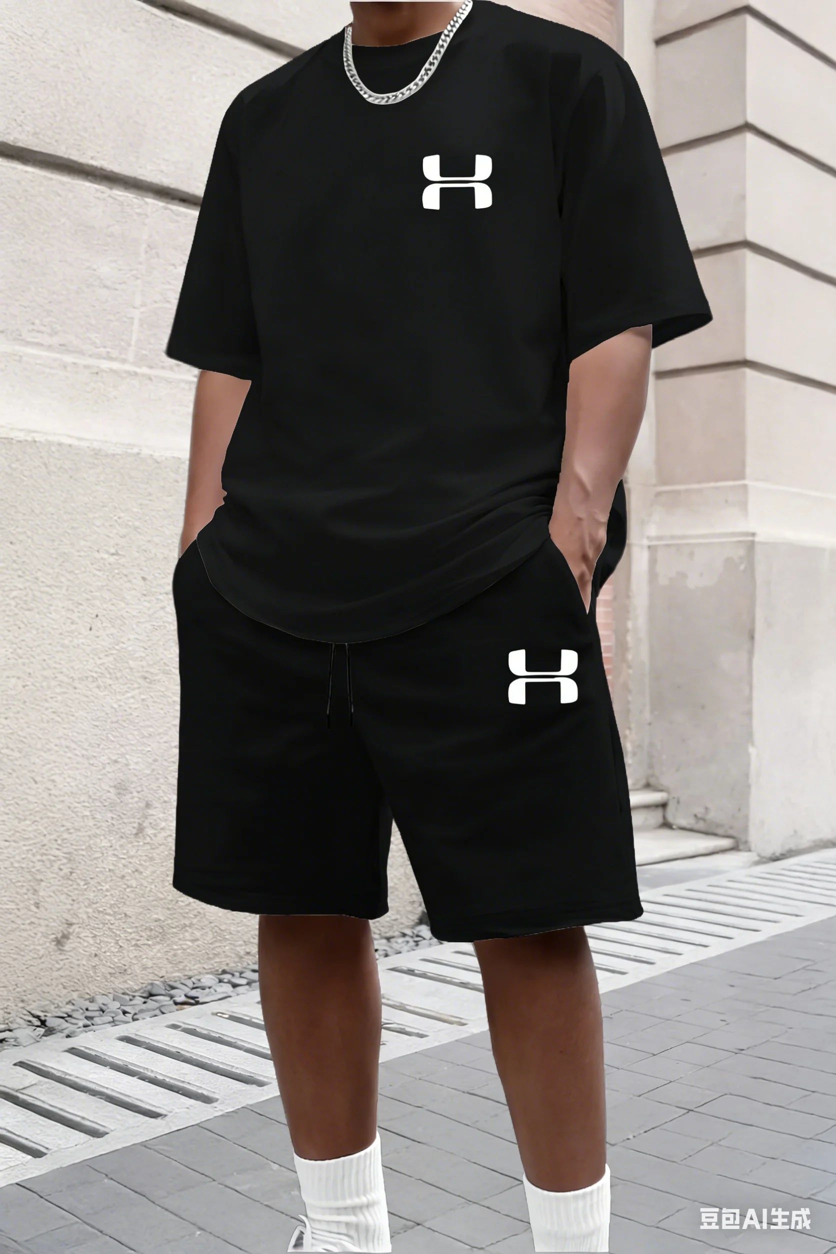 2026 New Men's Sportswear Short Sleeved T-shirt and Sports Shorts Summer Casual Jogging Pants Set Men's Two-piece Set