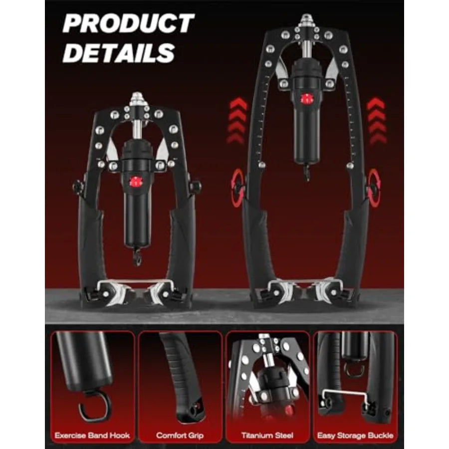 3-in-1 Hydraulic Chest Workout Equipment with Ab Roller Wheel for Home Gym Use Steel Frame Black Adjustable 70-110LB Resistance