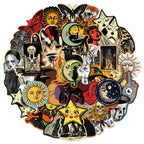 50PCS Retro Gothic Stickers Witch Moon Spooky DIY Aesthetic Stickers Phone Case Handmade Scrapbook Aesthetic Stickers