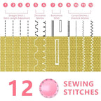 Electric Sewing Machine, Suitable for Beginners, Built-in 12 Stitches, Used for Manual Repair, Light and Fast Repair of Fabrics.