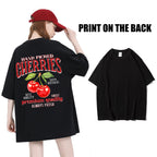 Fashion Cotton Women T-Shirts Suo Ang Club Spider Printing Tops Oversize O-Neck Soft Short Sleeve Summer Casual Female Clothes