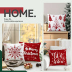 40/45/50cm Red Christmas decoration Cushions Pillowcase Polyester Cushion Cover Throw Pillow Pillowcover Home Car Sofa Decor