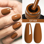 7ml Coffee Brown Gel Nail Polish Autumn Winter Nail Art Gel Varnish Semi Permanent Nail Supplies DIY Manicure Hallowee Nails