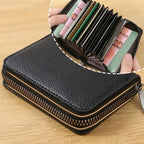 Card Holder PU Credit Card Wallet With Zipper Coin Pocket Slim Credit Card Case Business Bank Credit Card Bag Male Coin Pouch