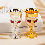 1pcs Wine Cup 30ML Wine Glasses Champagne Glasses Beverage Goblet Cocktail Cup Gold Vintage