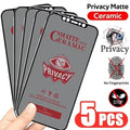 1-5Pcs Matte Ceramic Privacy Screen Protector for iPhone 14 11 12 13 15 16 17 Pro Max Air Antispy Film for iPhone 7 8 Plus XR XS