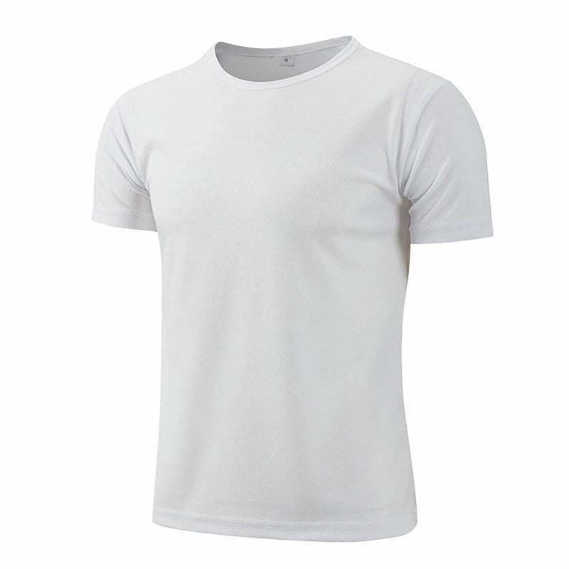 Quick-drying Round Neck Sport T-shirt Gym Fitness Shirt Trainer Running T-shirt Men Breathable Sportswear Women's Summer Suit
