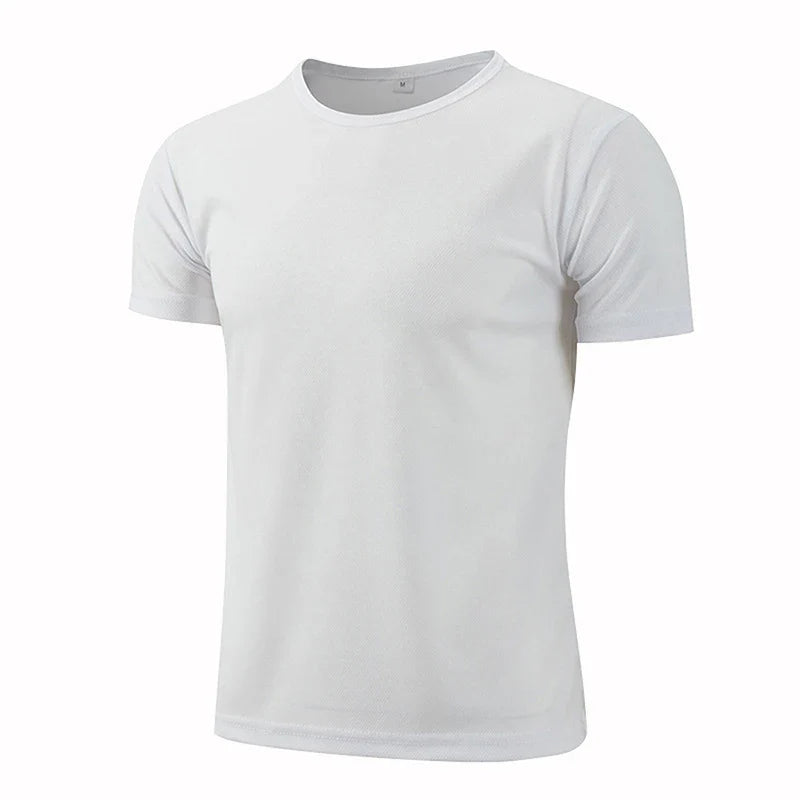 Quick-drying Round Neck Sport T-shirt Gym Fitness Shirt Trainer Running T-shirt Men Breathable Sportswear Костюм Женский Летний