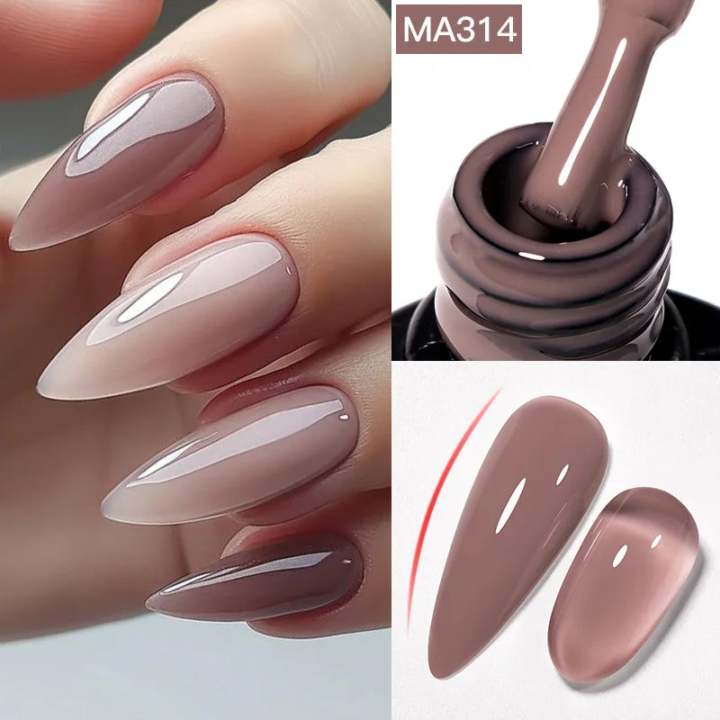 7ml Nude Rubber Base Gel, 68 Colors, DIY Nail Art Supplies Gel for Nails Design, UV LED Soak Off, Easy to Apply, Long Lasting