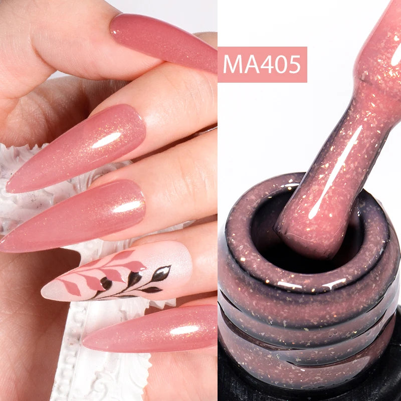 7ml Nude Rubber Base Gel, 68 Colors, DIY Nail Art Supplies Gel for Nails Design, UV LED Soak Off, Easy to Apply, Long Lasting