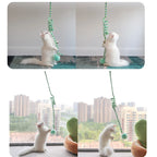 Interactive Cat Hanging Toy Simulation Cat Toy Funny Self-hey Interactive Toy for Kitten Playing Teaser Wand Toy Cat with bell