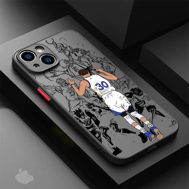 Cute Basketball Star Phone Case for iPhone 15 16 Pro Max 14 Plus 11 12 13 Pro Max SE 7 14 8 Pro XR XS X 15Pro 12 Mini