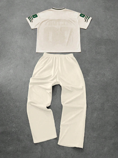 2026 Summer Men's And Women's Short Sleeved Pants 2-Piece Set With Letter Printing Simple Quick Drying T-Shirt Pants Casual Set