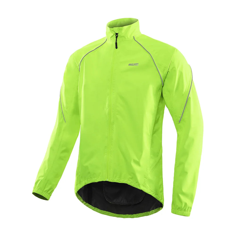 ARSUXEO Mens Cycling Windbreaker Jackets Bicycle Raincoat Waterproof Motorcycle Clothing Outerwear Bike Jersey Lightweight