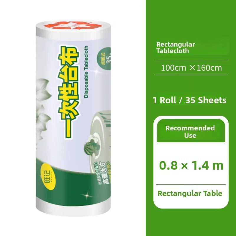 Disposable Plastic Tablecloth Thiened Waterproof Transparent Small Dining Cloth Home Use round Rectangle Square Tablecloth