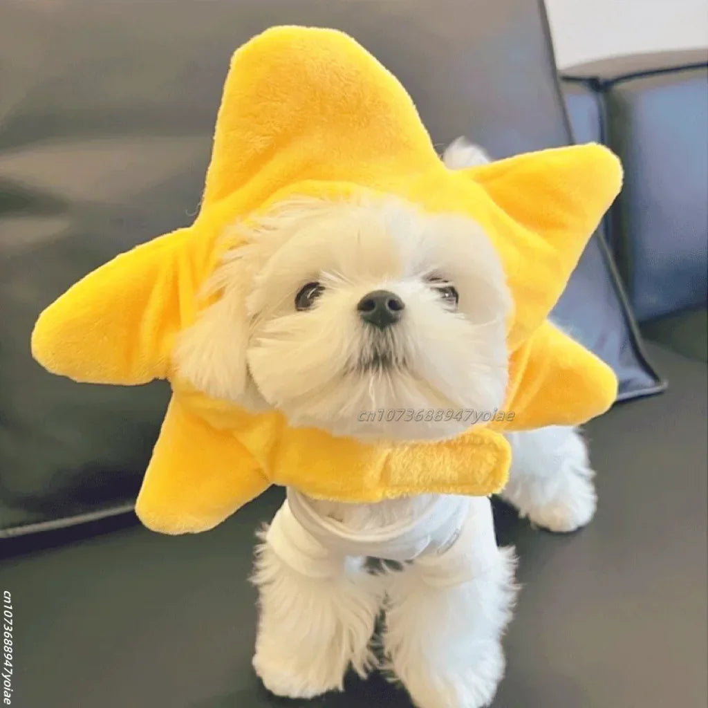 Cute animals Hooded Pet Cat Dog Accessories Cosplay Cat Hat Winter Lovely New Year Puppy Headgear Soft Velvet Pets Supplies