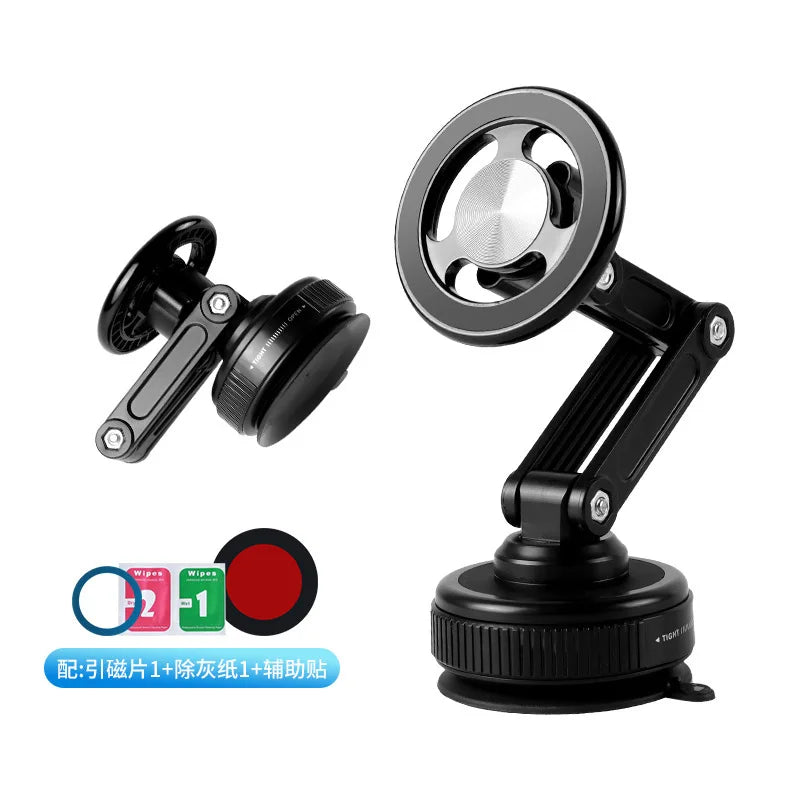 Universal Vacuum Suction Cup Magnetic Car Phone Holder Foldable 360° Rotation Mount Dashboard Navigation Bracket Car Accessories
