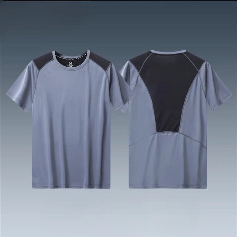 1pc Men 2026 Summer Sports T Shirt Slim Fit Quick Dry Breathable Top For Running Fitness Training Athletic Wear