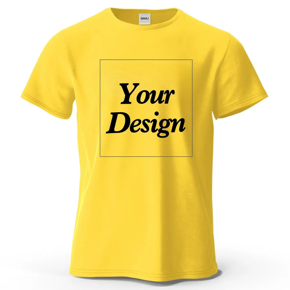 Custom T shirt Customized tshirt Personalized Tee Shirt Diy Print Your Photo Brand Logo Text Men Women 100% Cotton Premium Gift