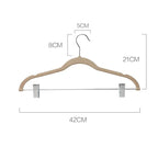 5 Pcs Multifunction Velvet Clothes Hangers with Clips Non-Slip Garment Suit Organizer for Closet Laundry Wardrobe Drying Rack